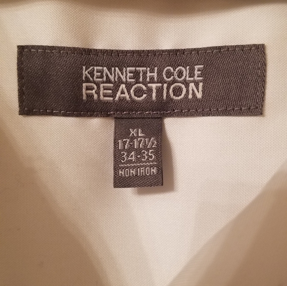 Kenneth Cole Reaction white button down shirt. - Picture 3 of 4